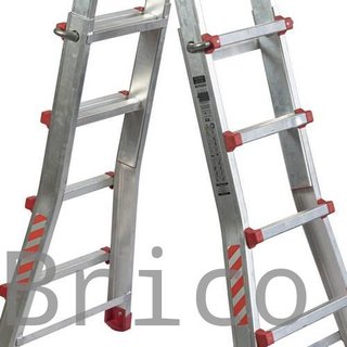 Escalera Telescópica Aluminio 5+5 Pestaña