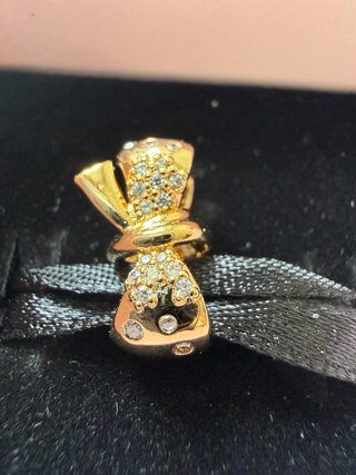 Charm Pandora Sparkling Bow Oro NUOVO