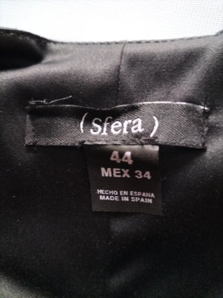Vestido Sfera Negro Talla 44