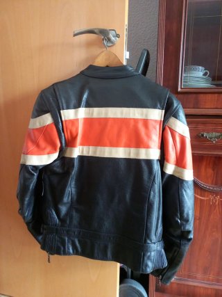 Chaqueta Moto Negra Naranja Talla M