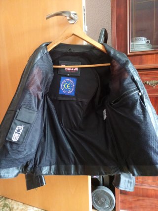 Chaqueta Moto Negra Naranja Talla M