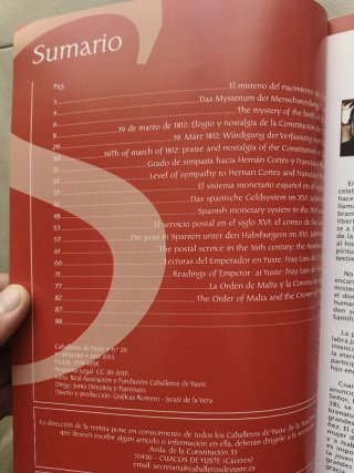 Revista n 26 de la fundación caballeros de Yuste