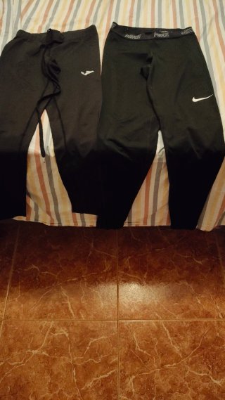Lote 2 leggings Joma y Nike Talla XS/S Negros