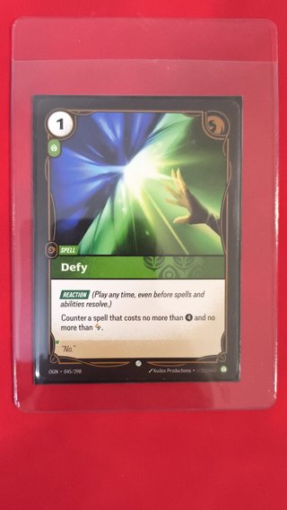 Carta de juego Defy de Riftbound