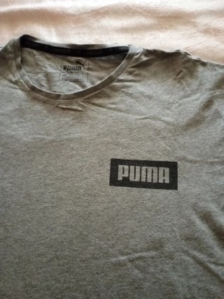 Maglia Puma Uomo Cotone Grigia Manica Corta