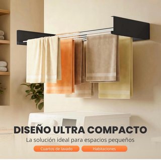 Tendedero Plegable Negro 80cm