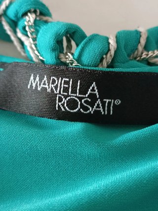 Abito Turchese con Dettagli Collo