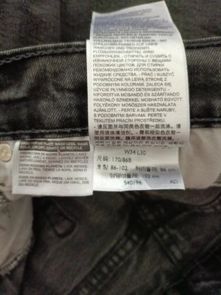 Pantalón Levis 502 Negro W34 L30