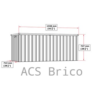 Baúl Arcón Metálico 585 L - 71x133x72 cm - Duramax