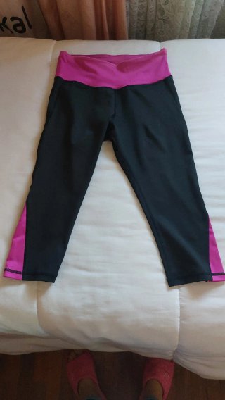 Mallas pirata deportivas negro y rosa