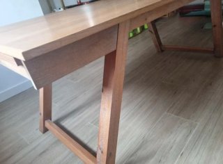 Mesa de comedor de madera 2 metros