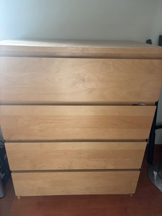 Cómoda 4 cajones madera