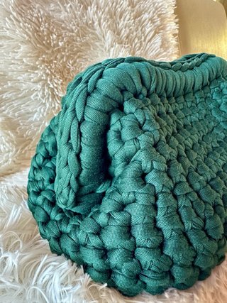 Pochette fatta a mano verde