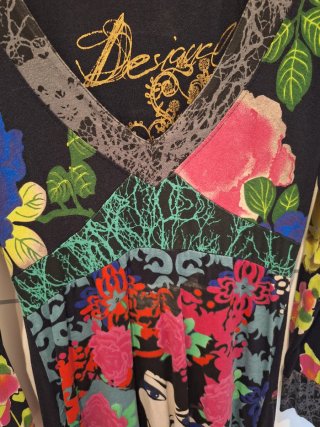 Abito Desigual Multicolor Nero