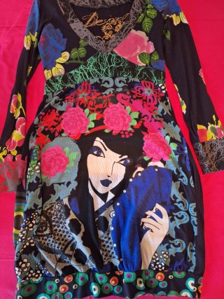 Abito Desigual Multicolor Nero