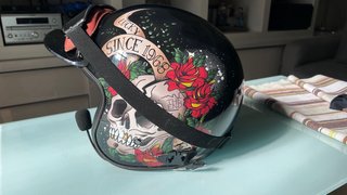 Casco Moto Verano con Gafas y Micrófono