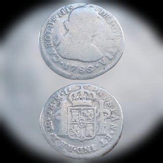 Monedas 2 y 1 Real Carlos III y IV