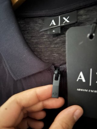 Camisa Polo Armani Exchange Negra Talla L