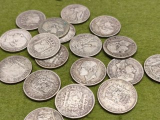 Monedas 2 Pesetas Plata