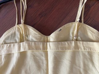 Mono corto lino tirantes amarillo Talla M