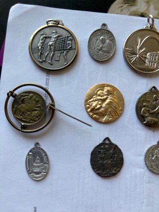 Lotto 12 medagliette religiose vintage