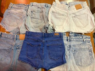 Lote de 6 shorts vaqueros