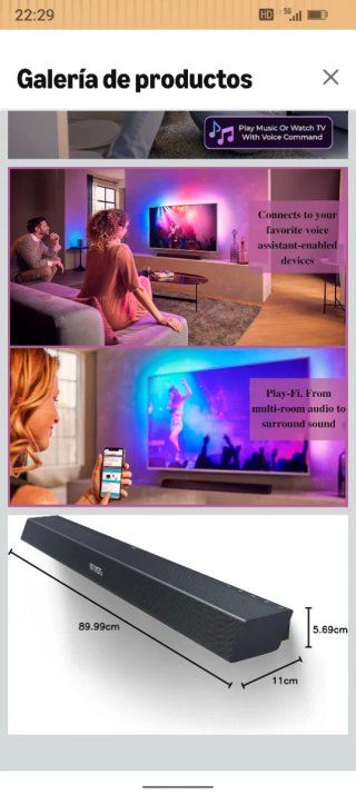 Barra de Sonido Philips the one Dolby Atmos