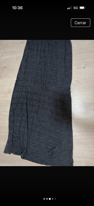 Falda larga gris talla única