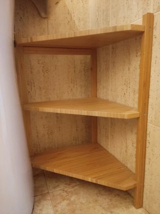 Mueble Esquina Baño Ikea, modelo RÅGRUND Bambú