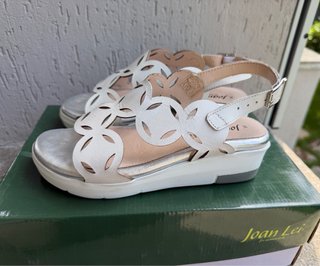Sandali Joan Lei bianche e argento n.35 NUOVI