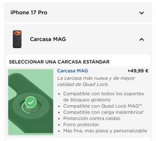 Kit Quad Lock iPhone 17 Pro: Custodia e Supporto