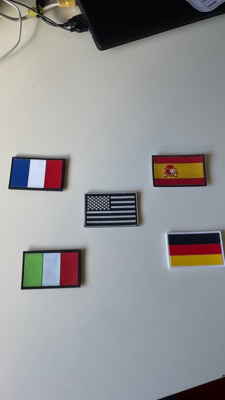 Parches de banderas para mochila