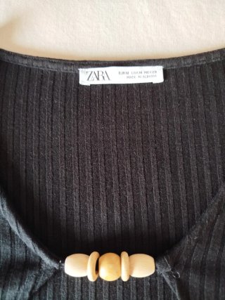 Jersey Zara Mujer Escote Decorado Talla M