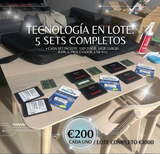 Lote 5 Sets Completos: SSD, RAM, portatil hp g5