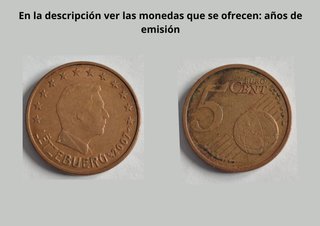 Luxemburgo. Monedas de euro para intercambiar