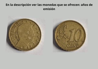 Luxemburgo. Monedas de euro para intercambiar