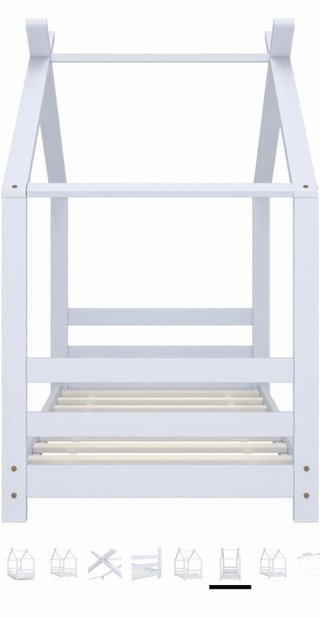 Cama infantil tipo casita blanca