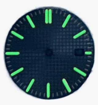 Esfera Reloj 31.8mm Calendario Azul Plata