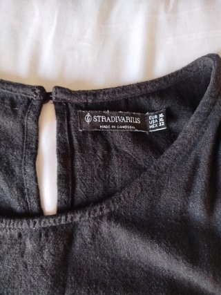 Camiseta sin mangas Stradivarius mujer negra XL