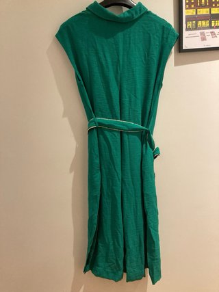 Vestido camisero CKS verde