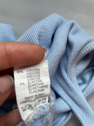 Camiseta top azul claro