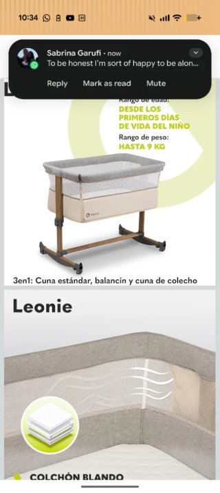 Minicuna Colecho Lionelo Beige/Gris
