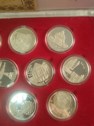 Estuche 10 Medallas Plata 999 III Milenio