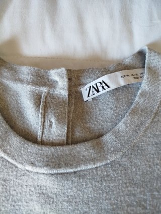 Jersey Zara Mujer Manga Corta Gris XL