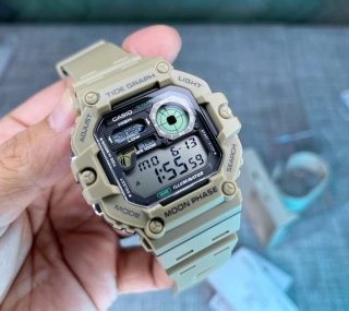 Reloj Casio Beige/Verde Militar Ws-1700h