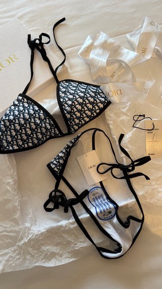 Bikini Dior Negro y Blanco Talla Única