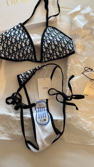 Bikini Dior Negro y Blanco Talla Única