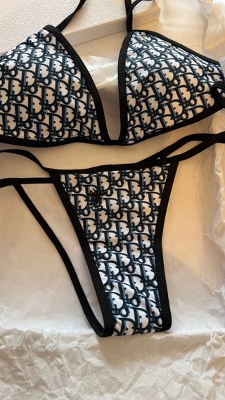 Bikini Dior Negro y Blanco Talla Única