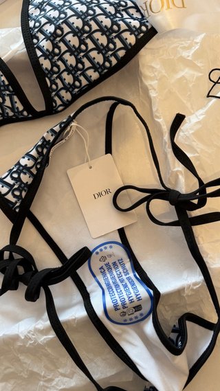 Bikini Dior Negro y Blanco Talla Única