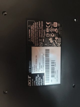 Monitor Acer X193HQ Negro